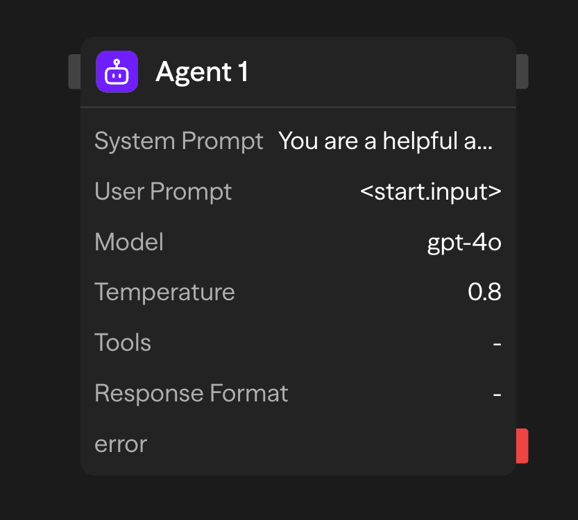 Configuração do Bloco Agent