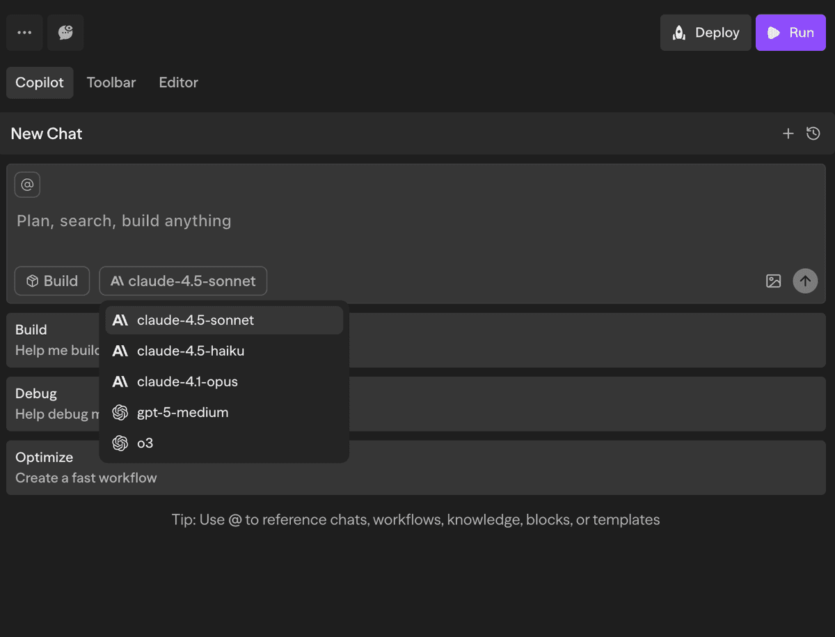 Seleção de modo do Copilot mostrando modo Advanced com alternância MAX