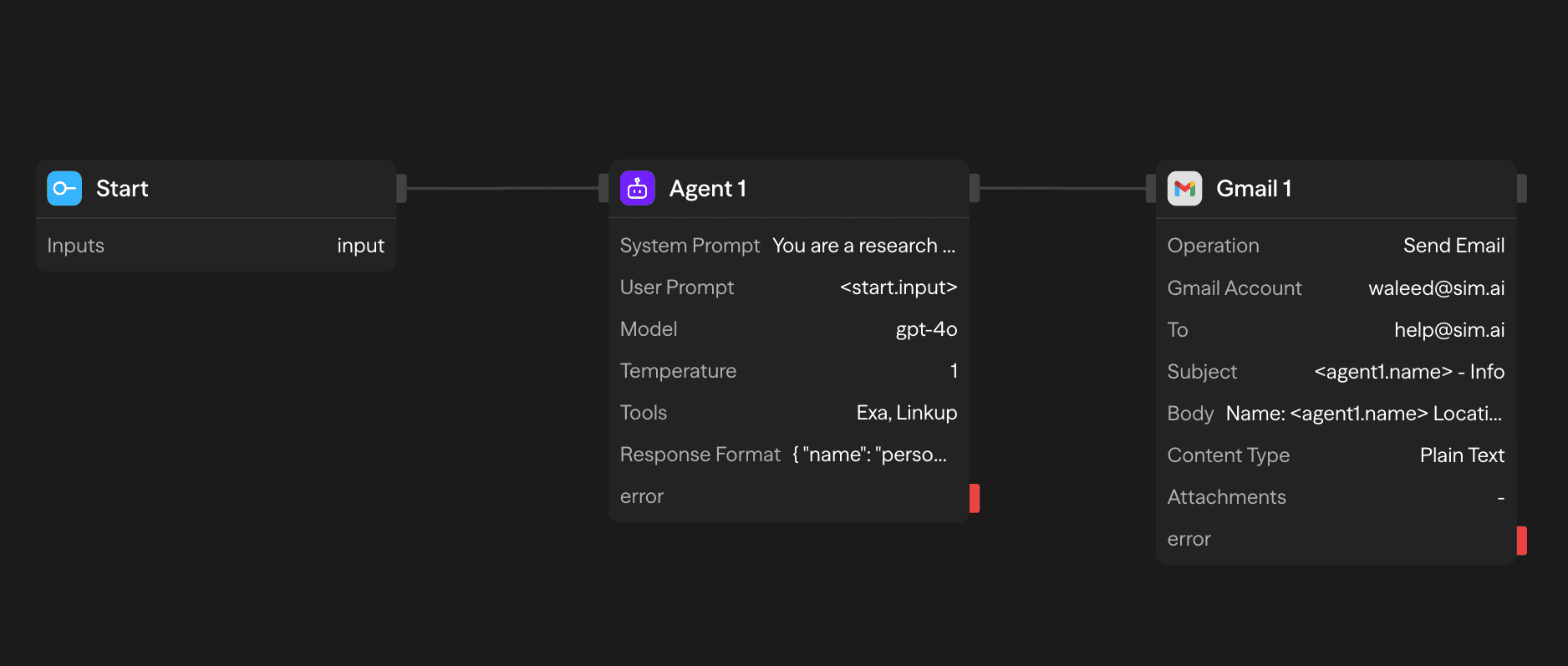 Exemplo de Começando