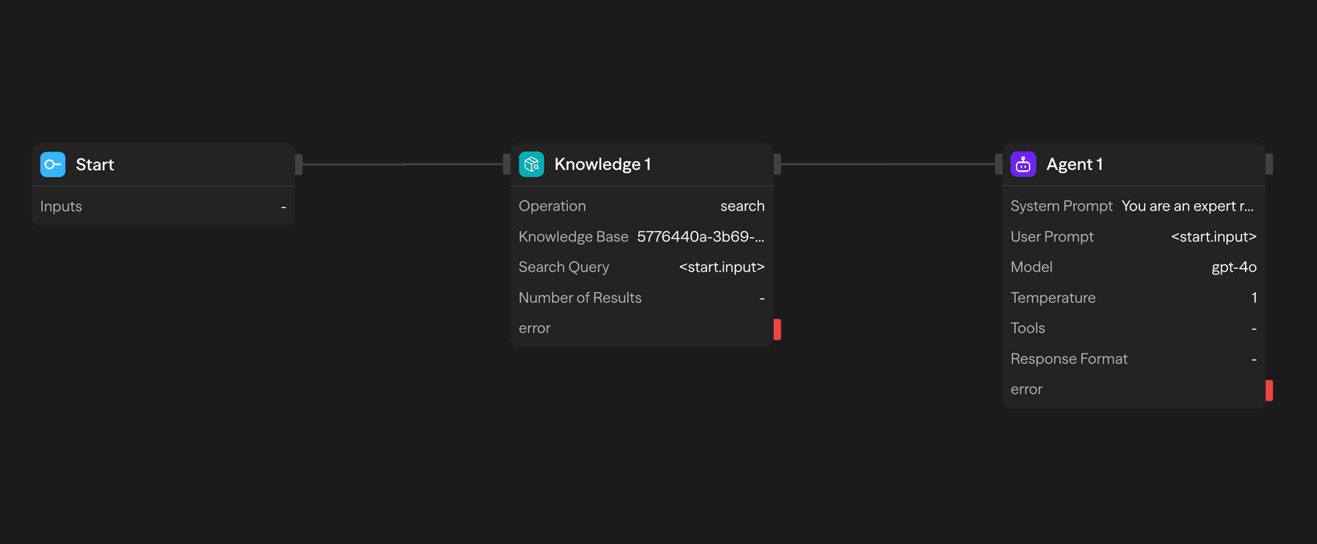 Usando o Bloco Knowledge em Workflows